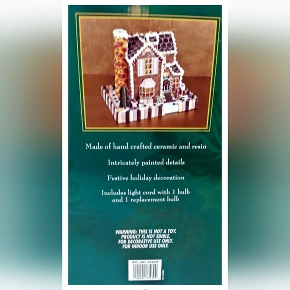 Large Lighted Gingerbread House Santa Candy Land Building Village 14x12x10 Heavy - Picture 9 of 9